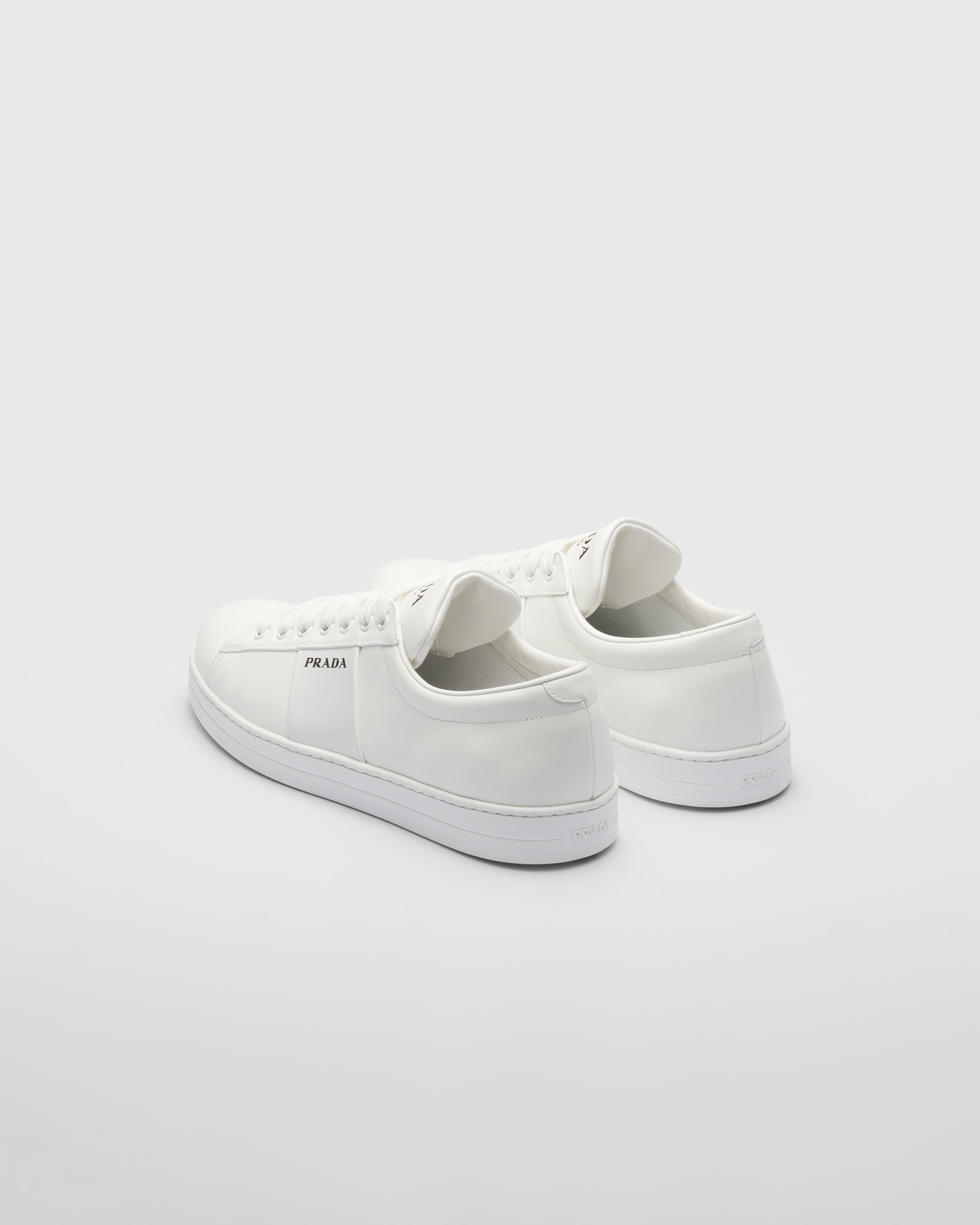 Brushed leather and leather sneakers - 5