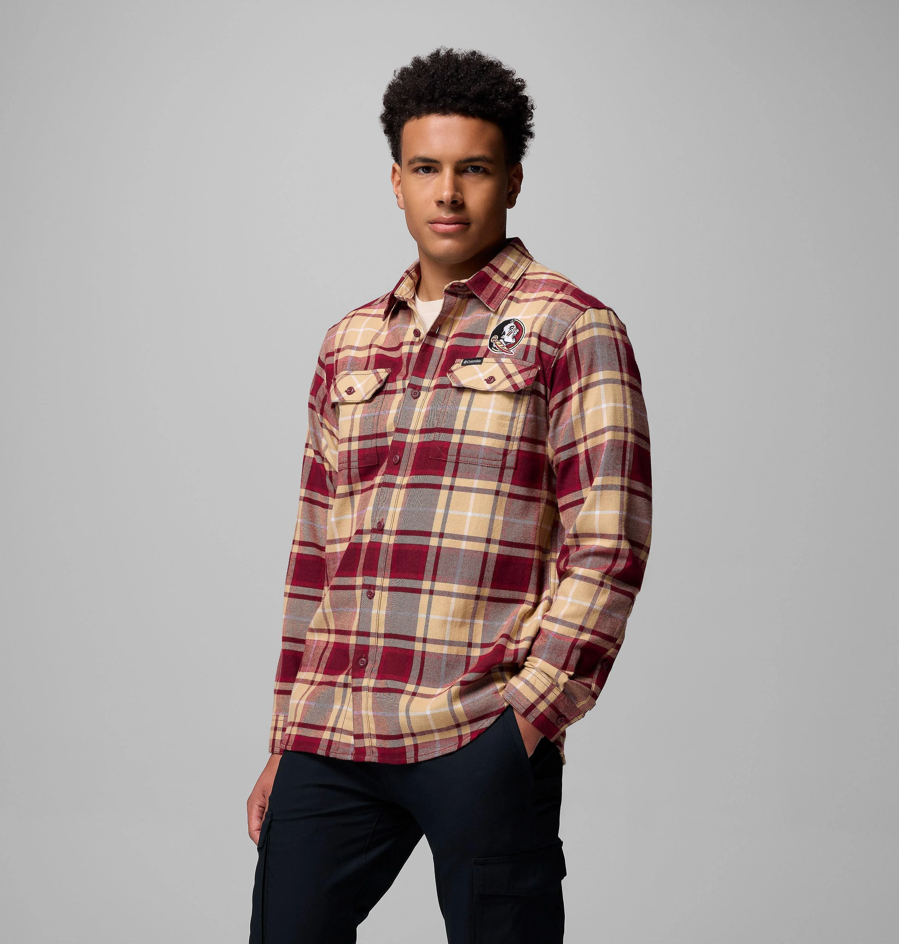 Men's Collegiate Flare Gun Flannel Long Sleeve Shirt - Florida State - 1
