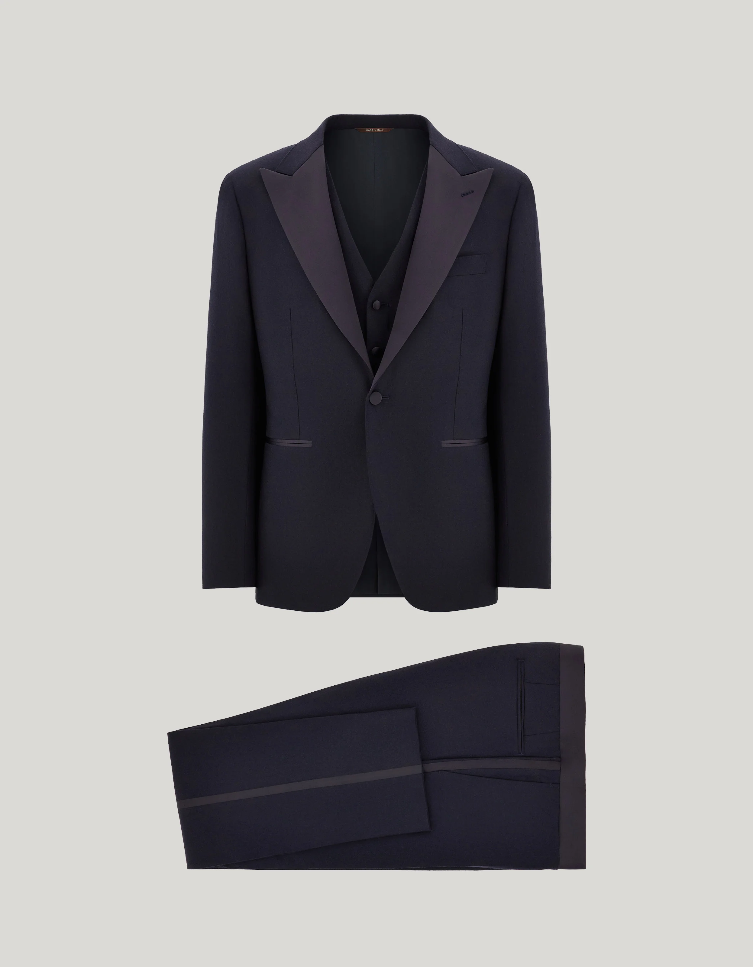 CANALI TRAVEL NAVY BLUE CASHMERE MODERN-FIT TUXEDO - 1