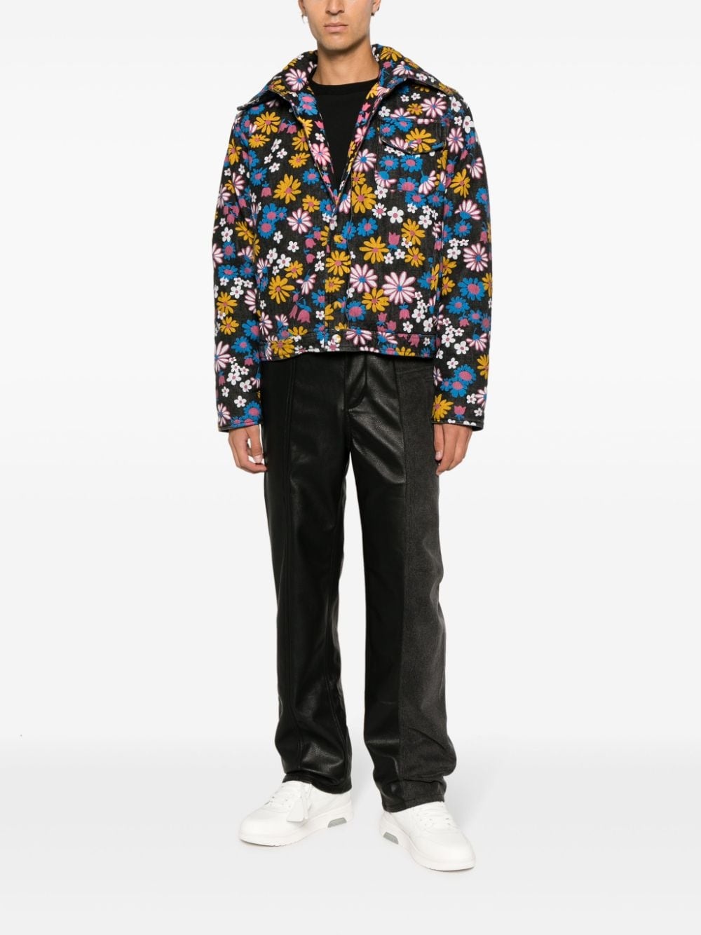 floral-print cotton jacket - 2