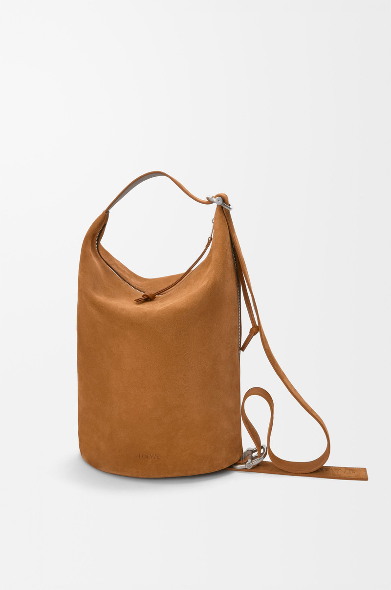 Medium Loop bucket in suede calfskin 1