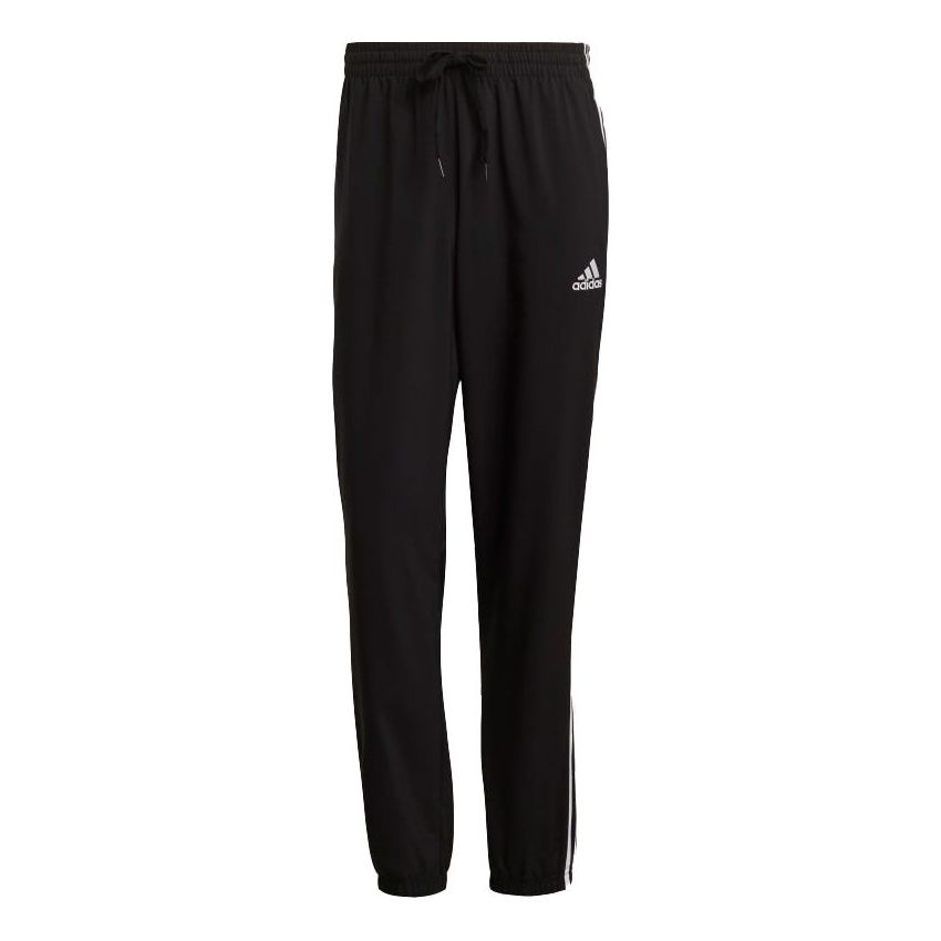 adidas Stripe Loose Straight Training Sports Pants Black GK8982 - 1