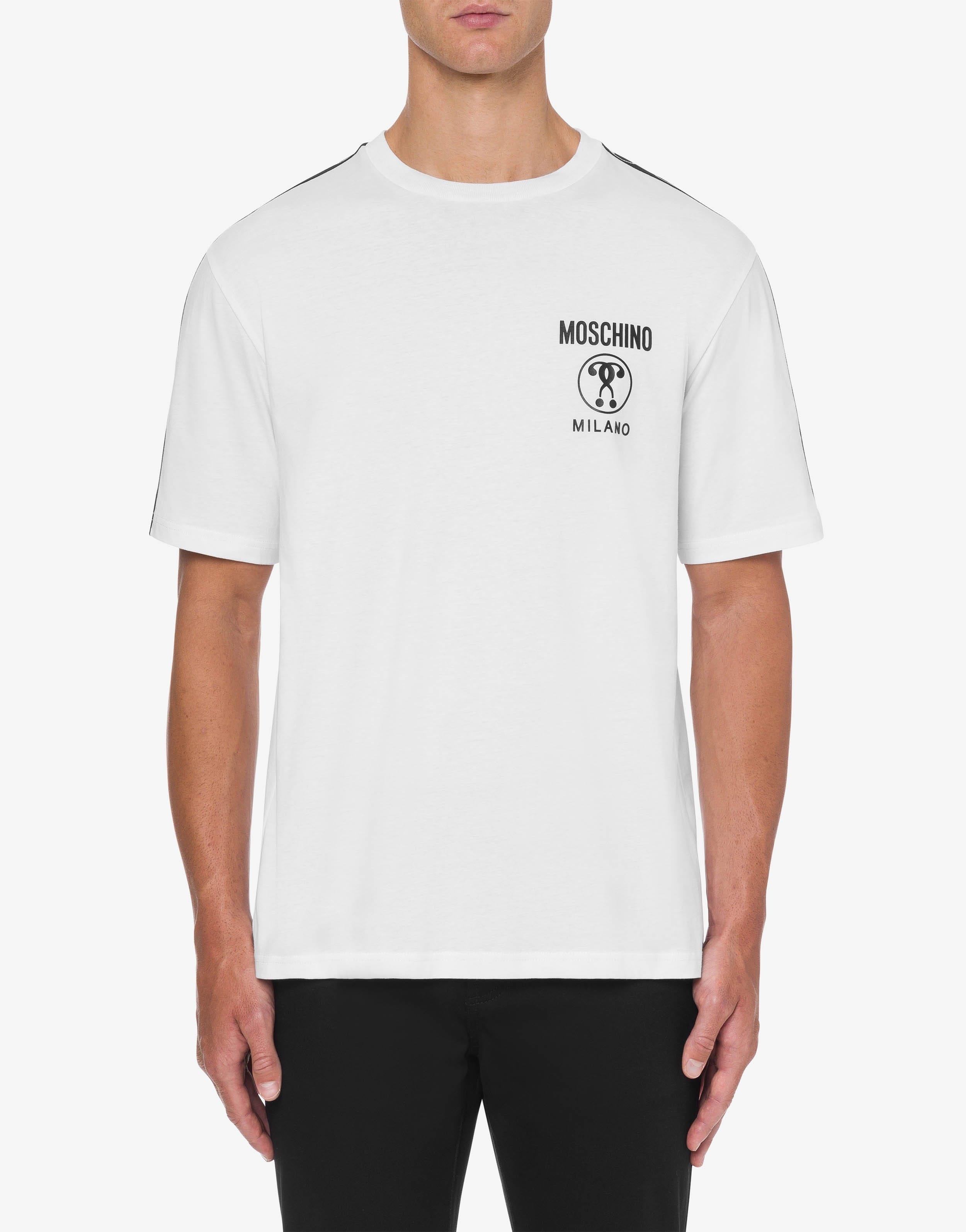 Moschino DOUBLE QUESTION MARK ORGANIC COTTON T-SHIRT