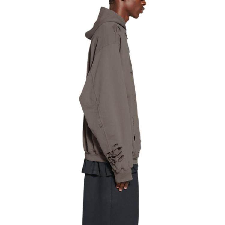 Balenciaga Caps Destroyed Hoodie 'Tan' 659403TKVB67185 - 5