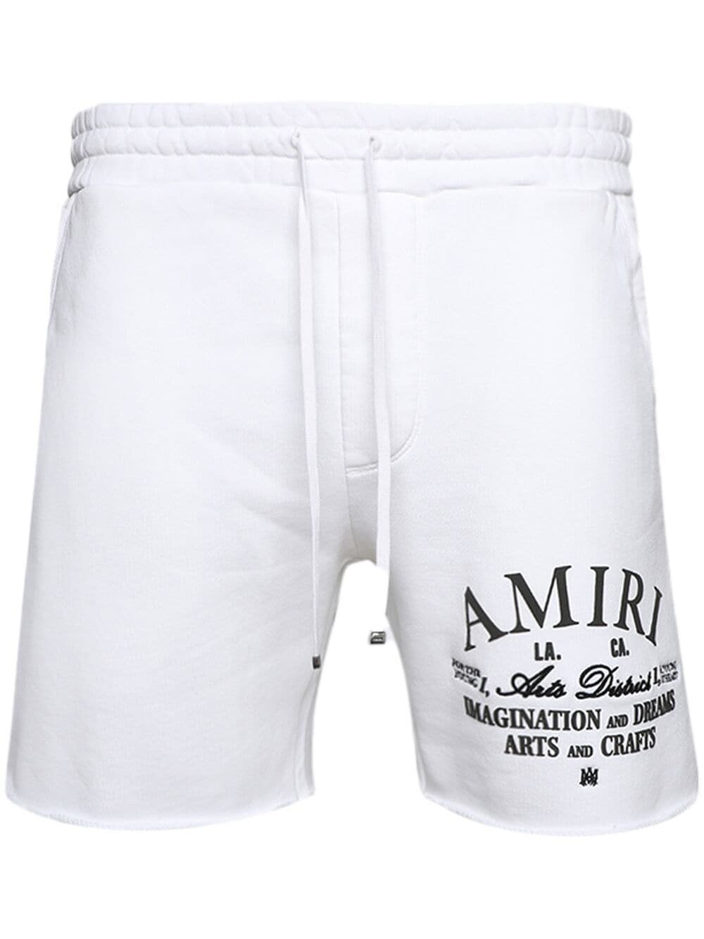 logo-print cotton track shorts - 1