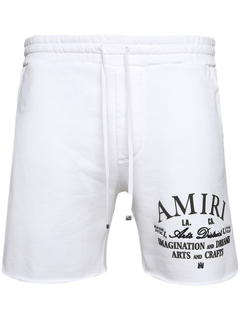logo-print cotton track shorts 1