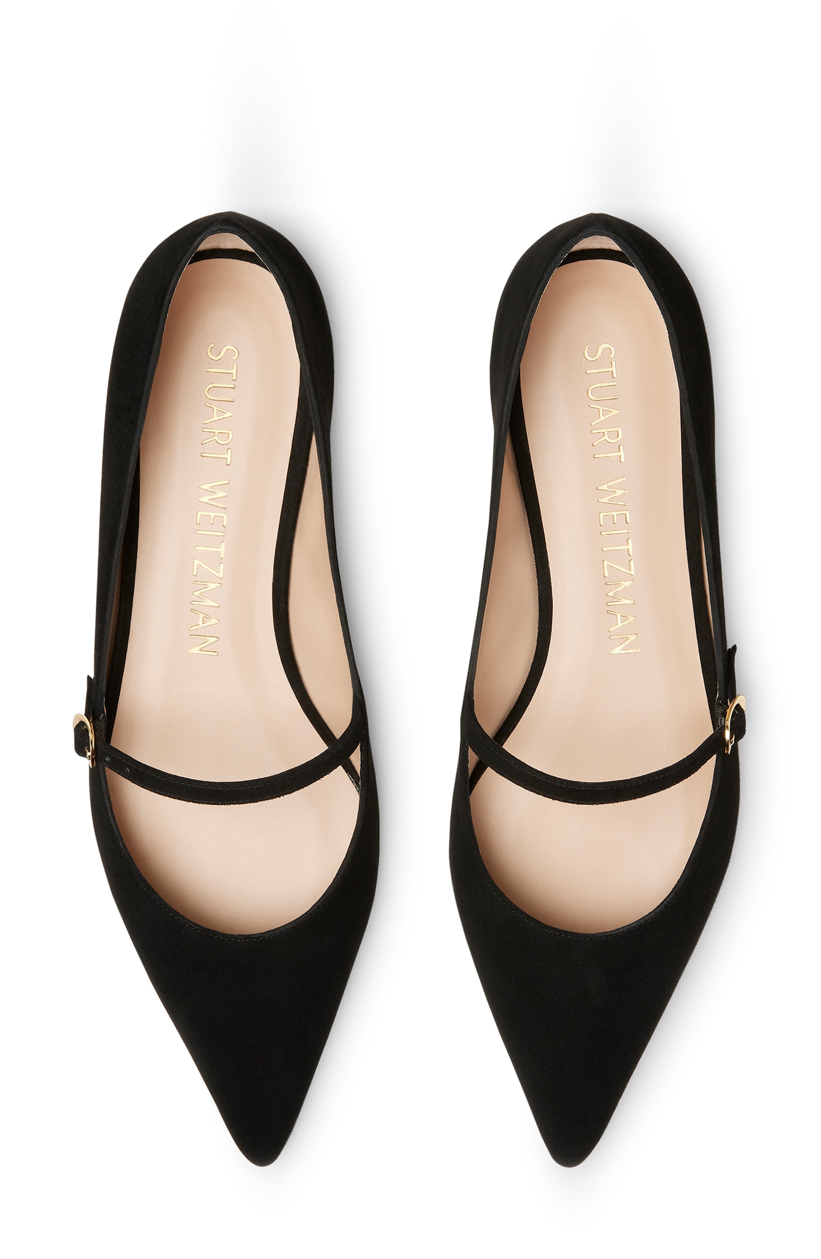 Stuart Weitzman Emilia Mary Jane Flat in Black/black at Nordstrom - 4