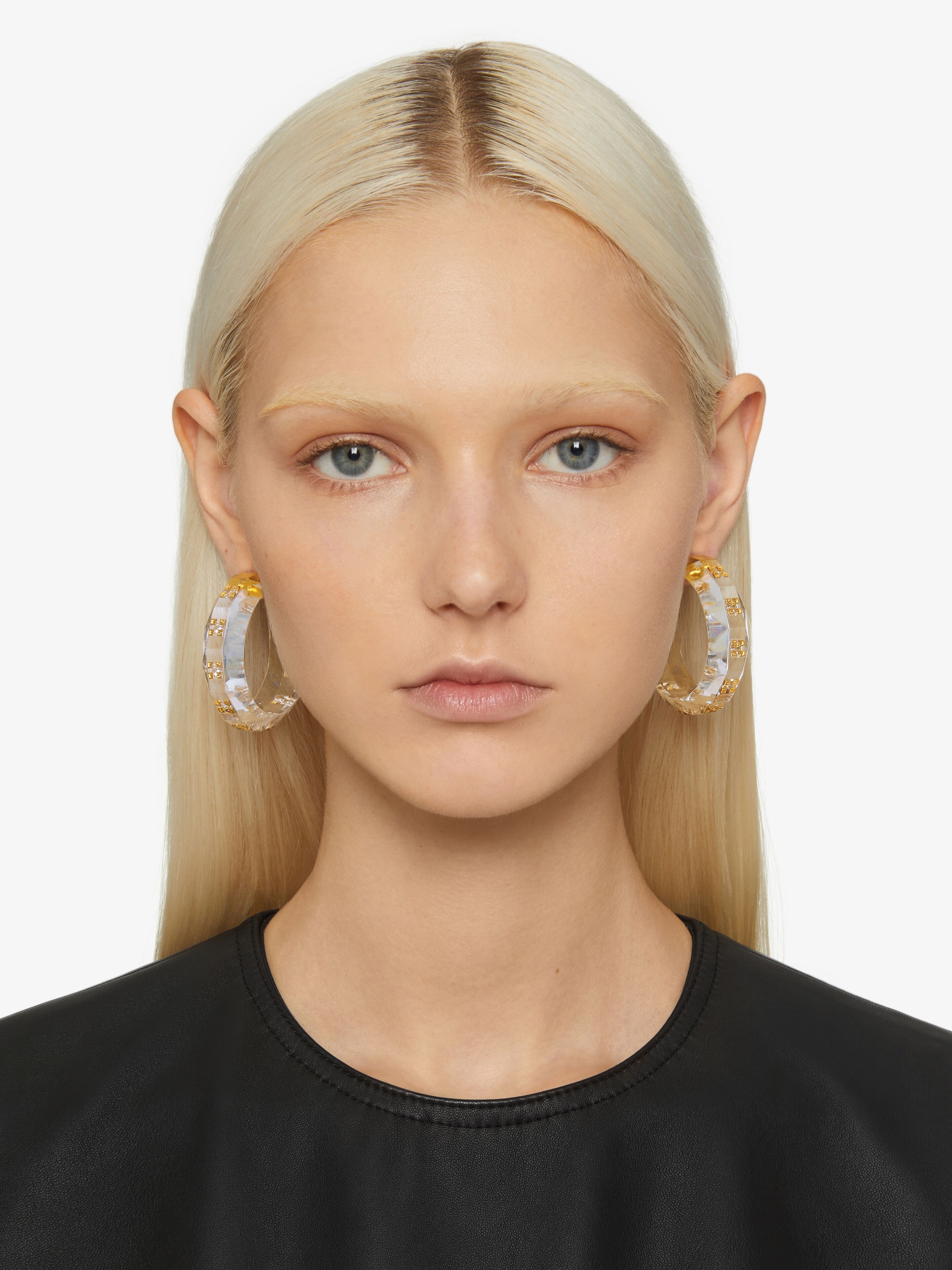 Givenchy 4G Crystal Hoop Earrings