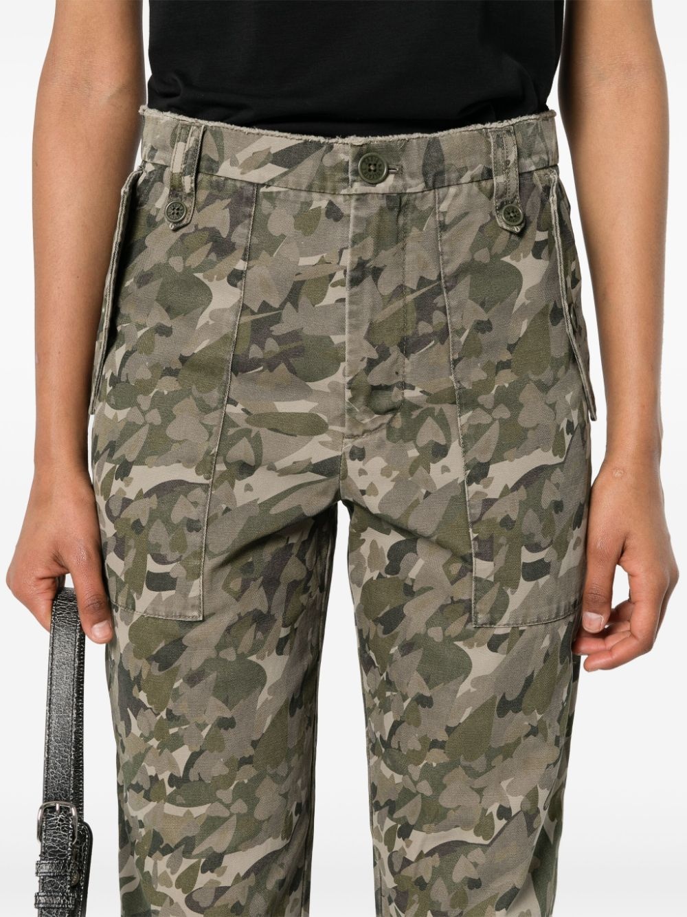 camouflage-print cotton trousers - 5
