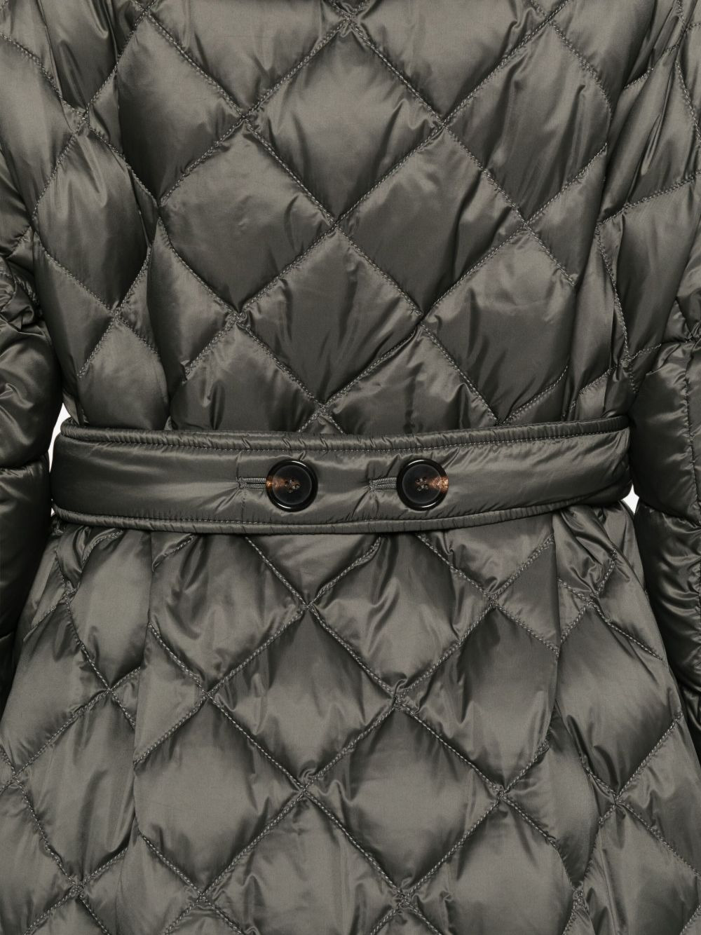 hooded quilted belted jacket - 5