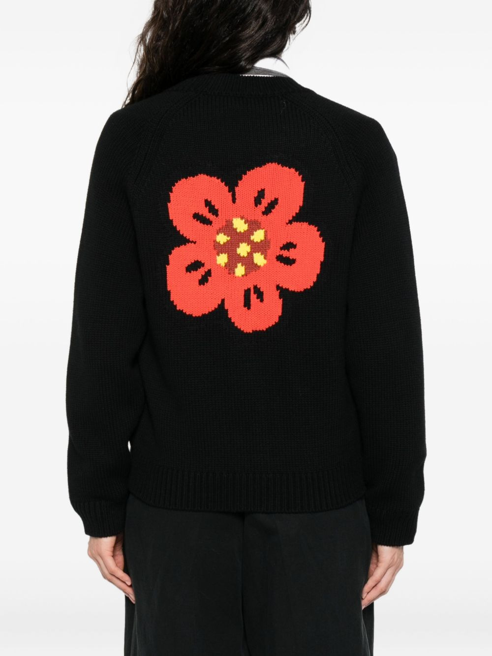 Boke Flower logo-embroidered button cardigan - 4