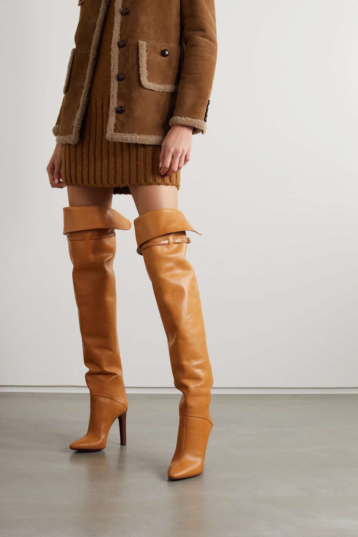 Jane leather other-the-knee boots - 5