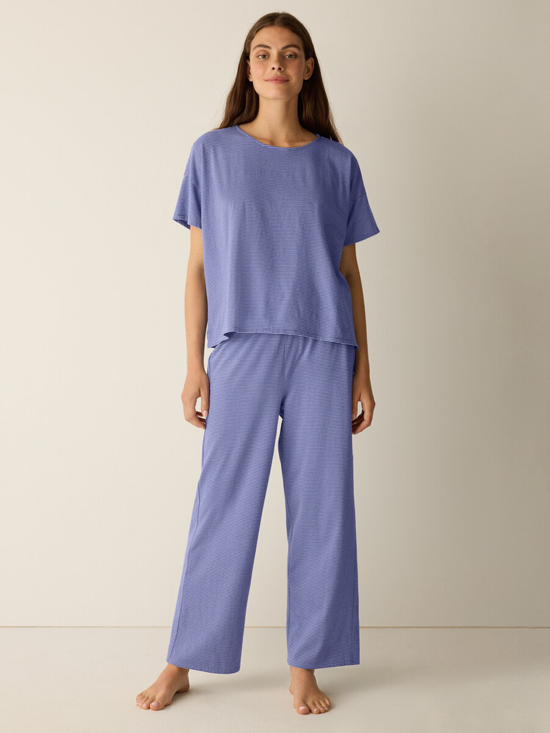 Mini Stripe Organic Cotton Jersey Sleep Set 3