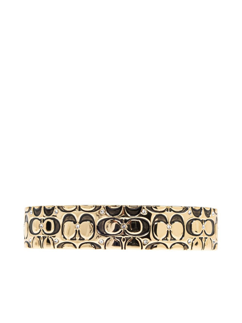 COACH logo-debossed bracelet outlook