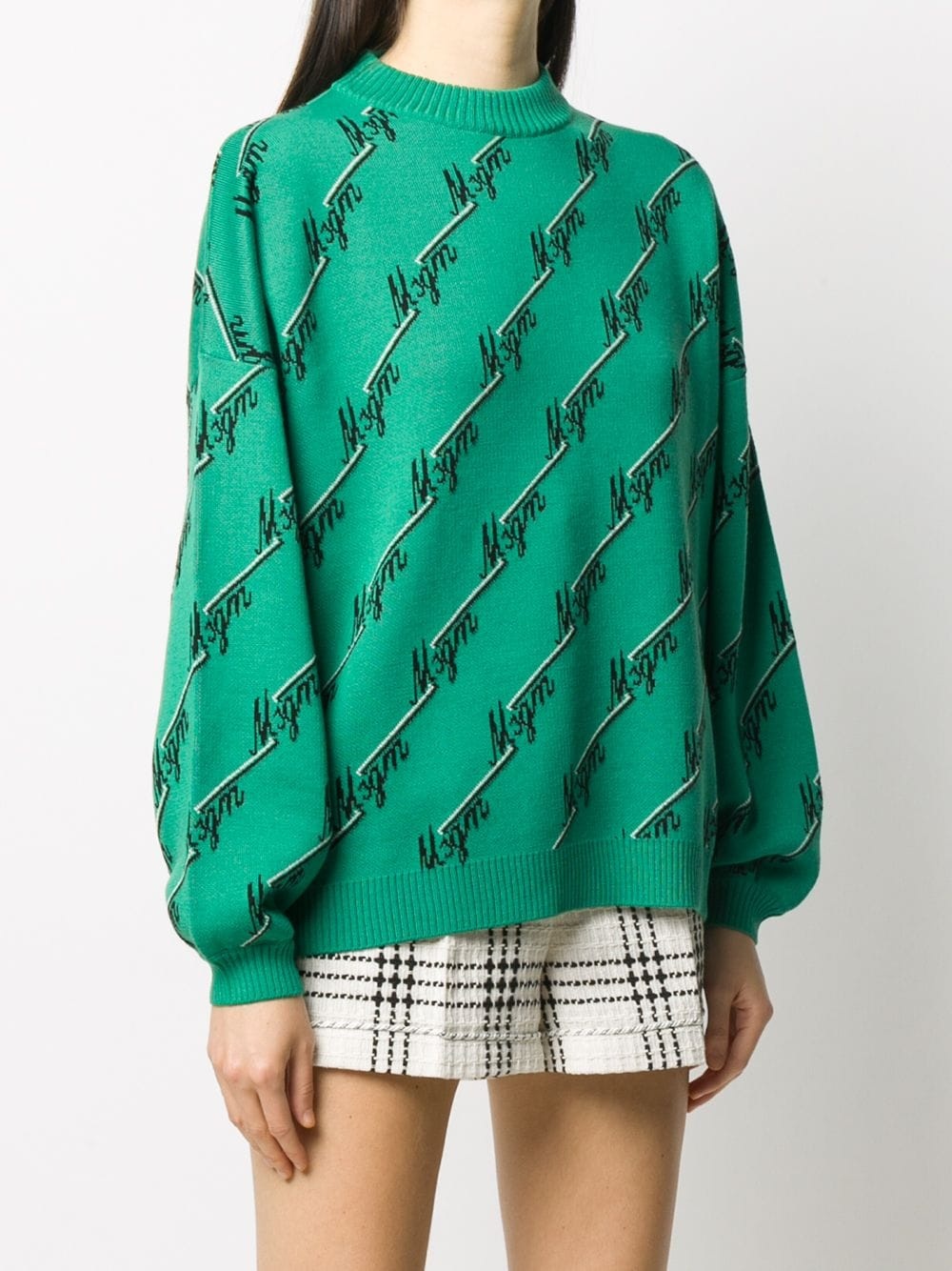 diagonal logo print jumper - 3