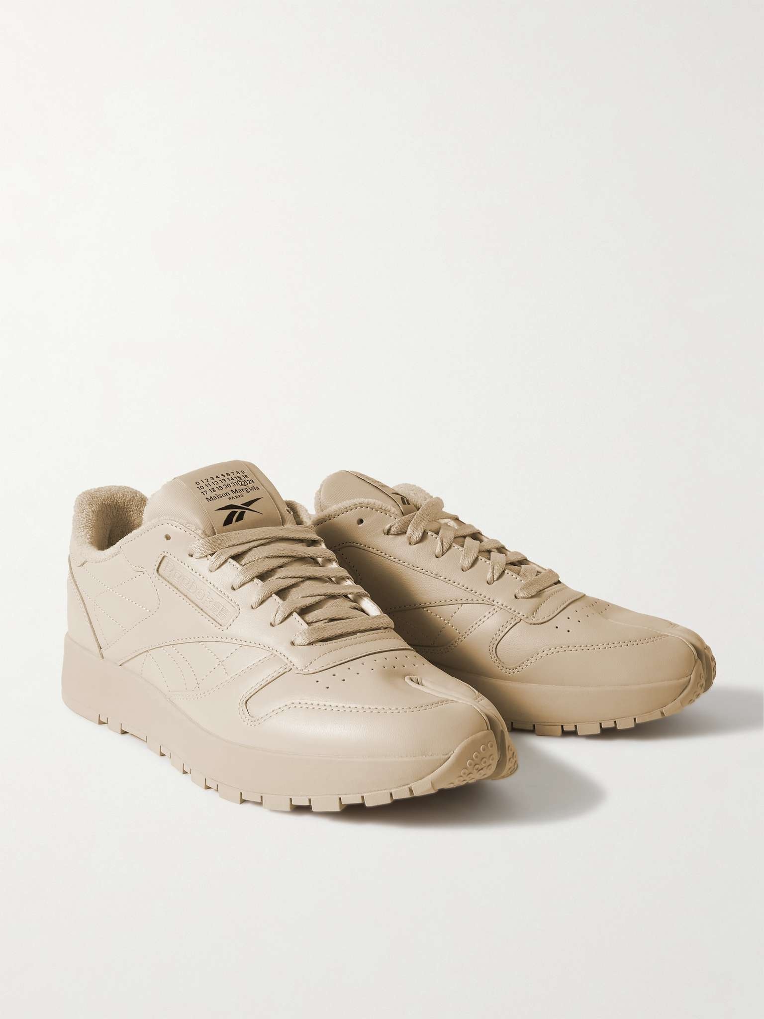 + Maison Margiela Project 0 Tabi Split-Toe Leather Sneakers - 2