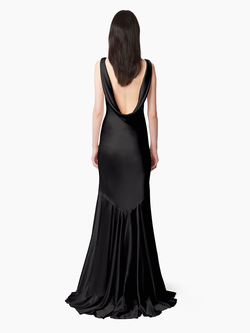 strapless open back dress Kate Linen Dress
