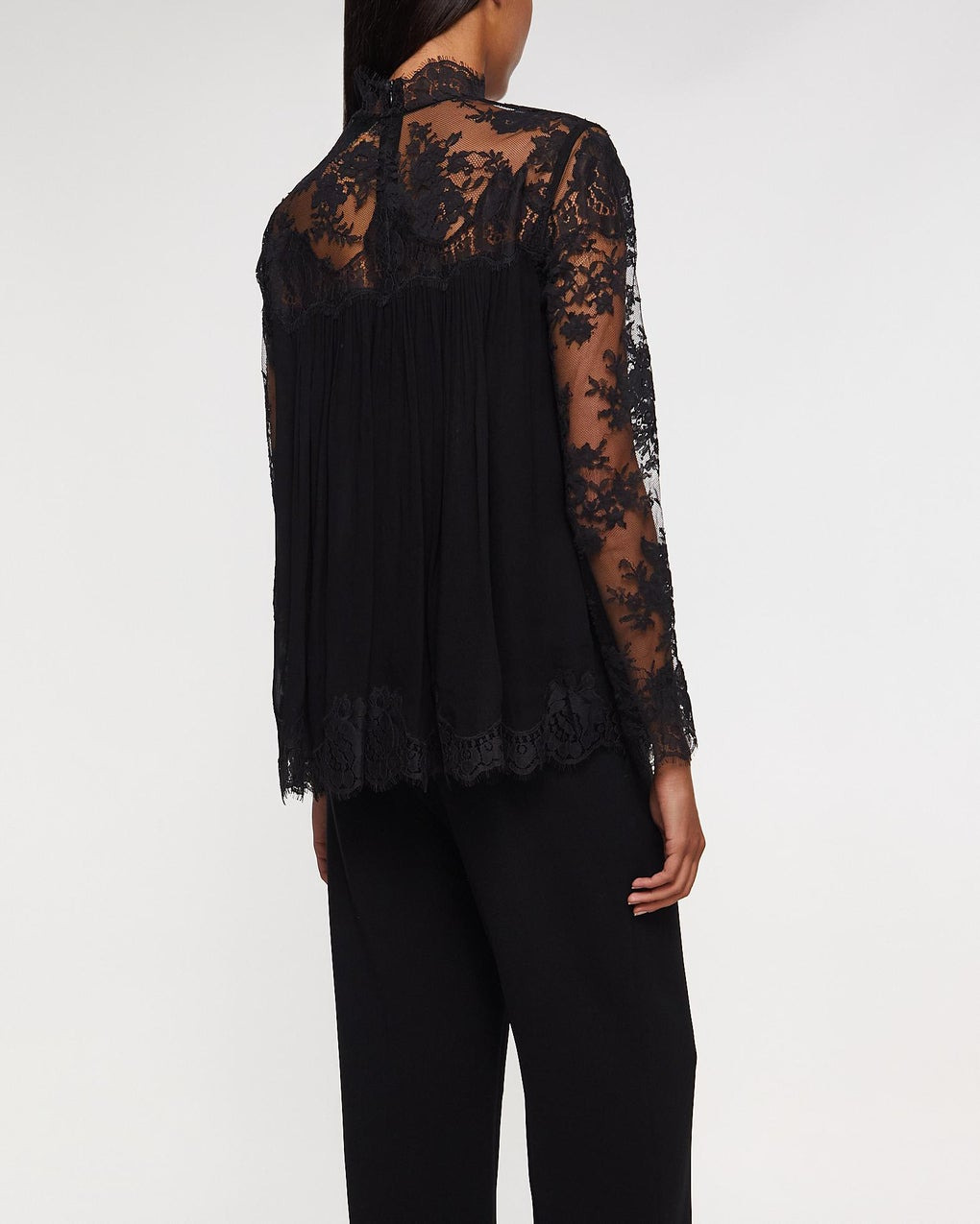 Hypnotic Lace Yoke Top Black - 4