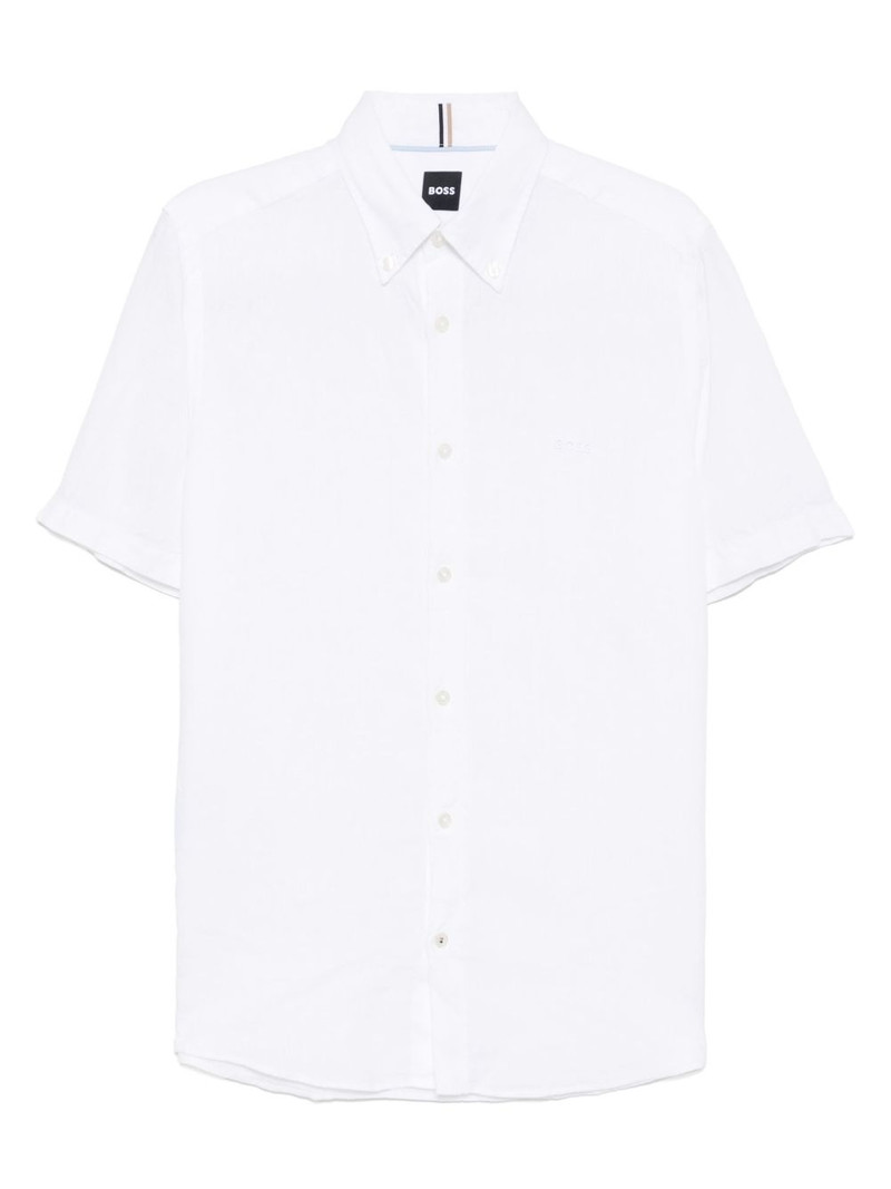 logo-embroidered shirt 1