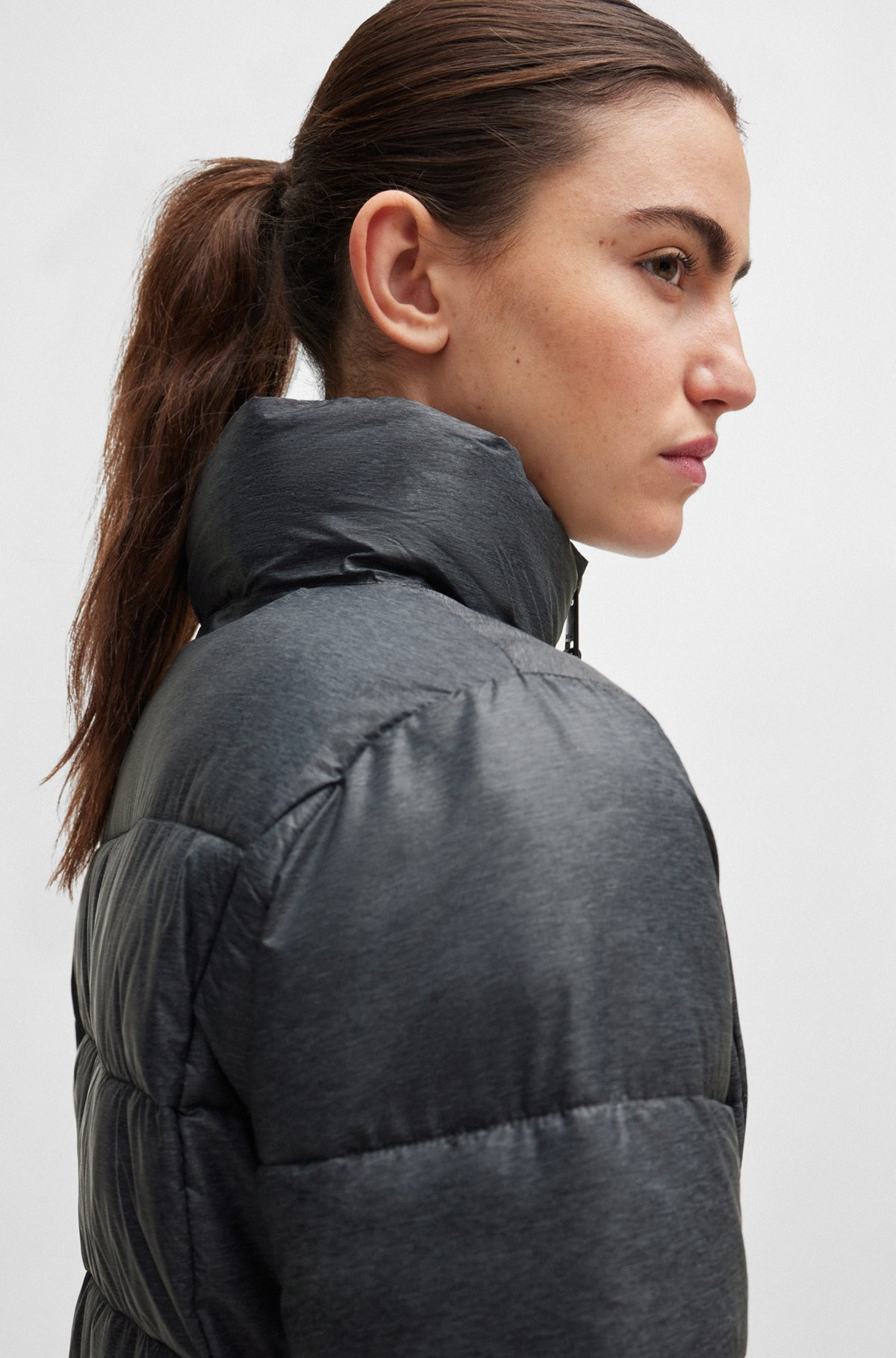 EQUESTRIAN WATERPROOF HOODED PUFFER JACKET WITH ADJUSTABLE ZIPS - 6