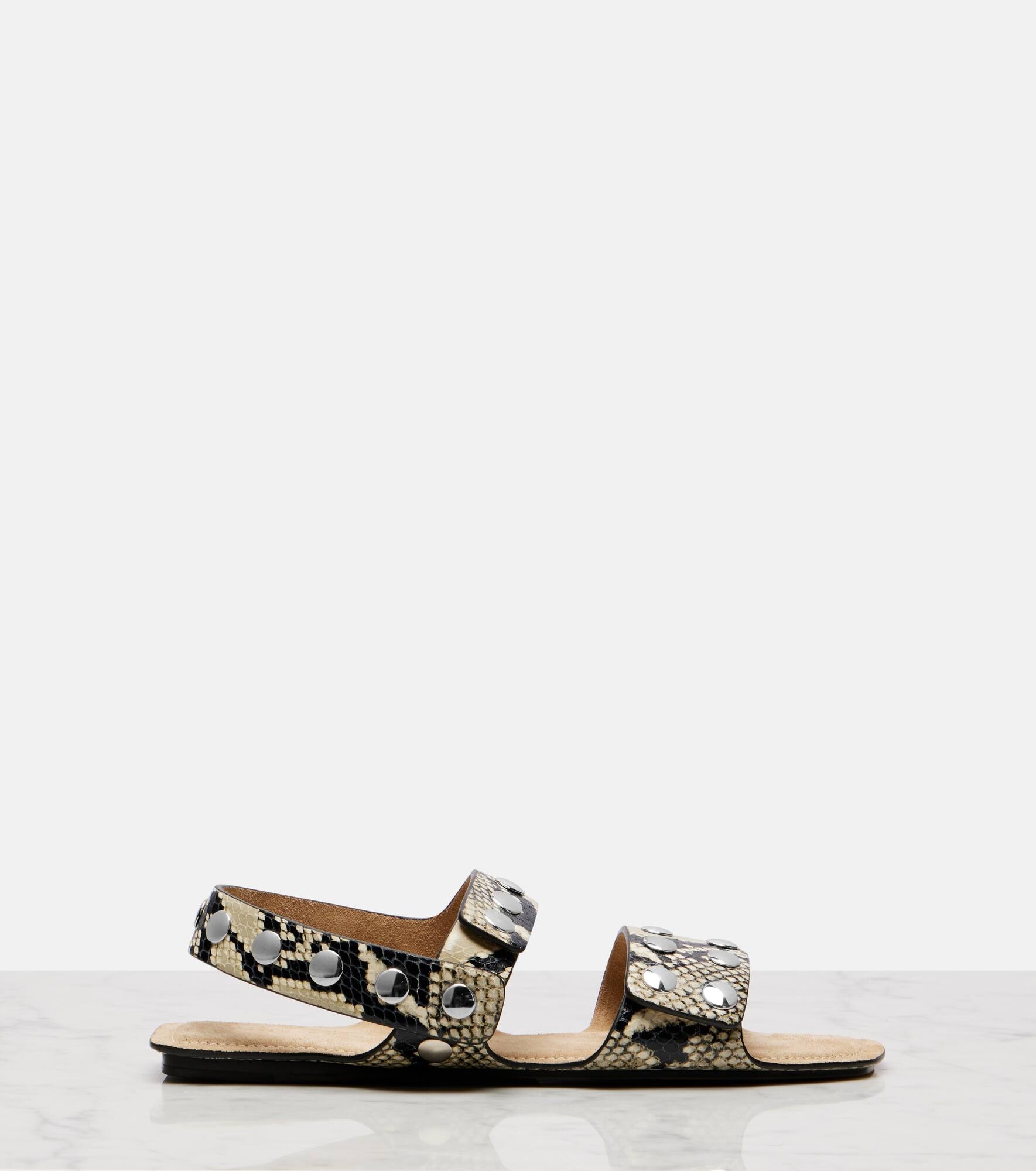 Boden snake-effect leather sandals - 4