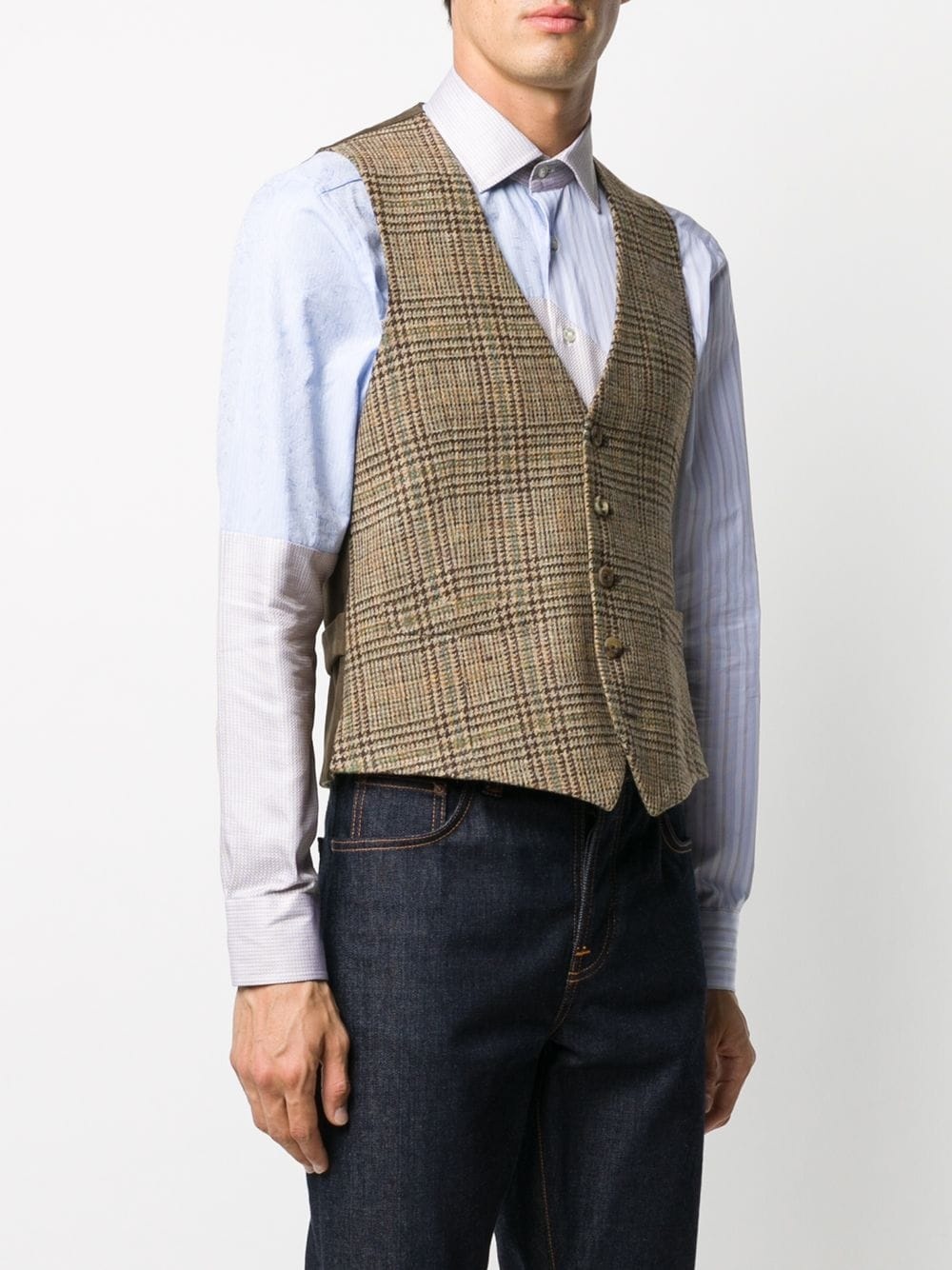 check fitted waistcoat - 3