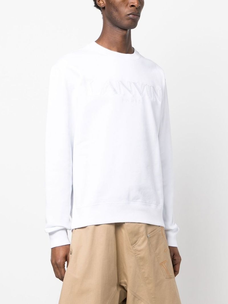 White Embroidered Logo Sweatshirt - 3