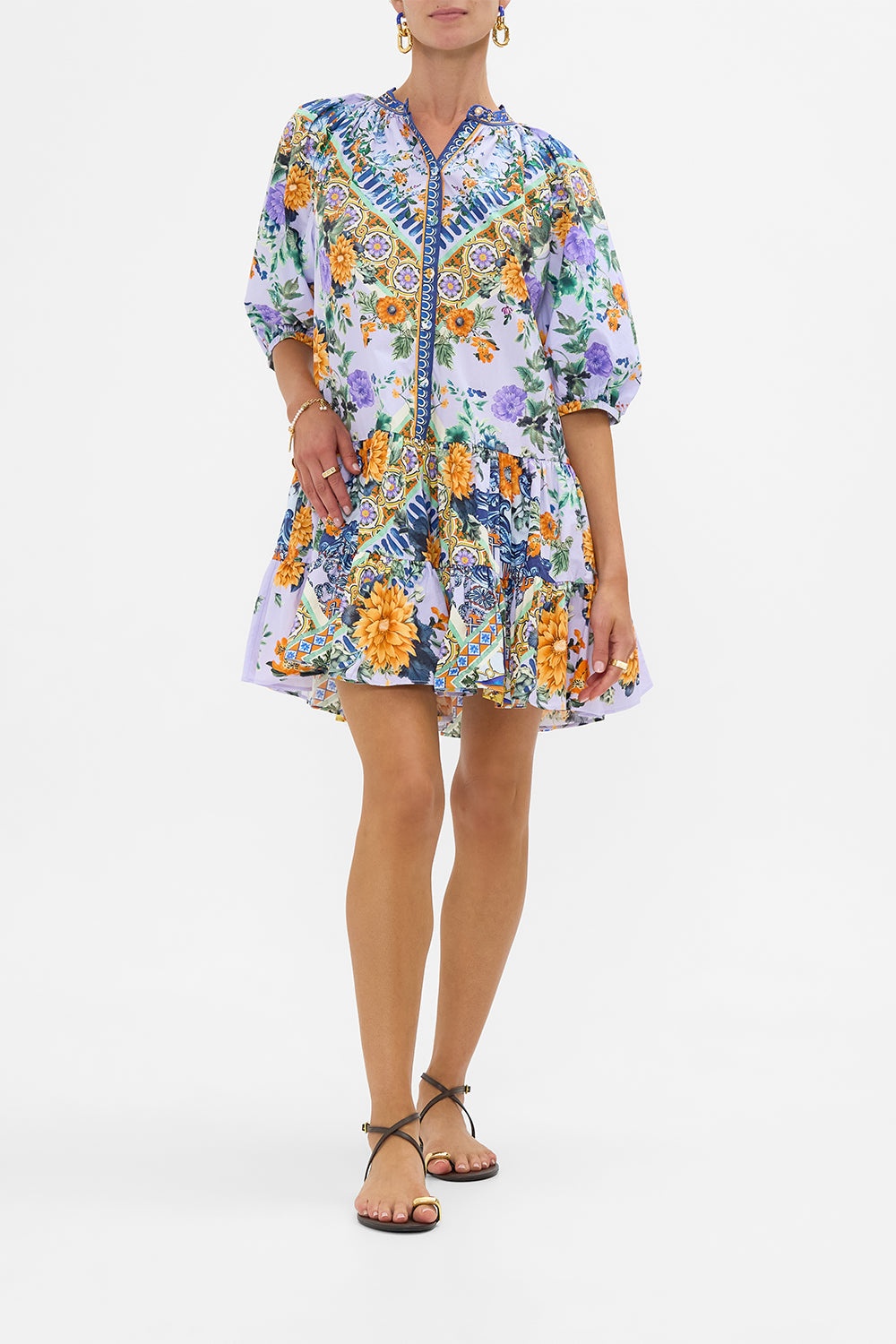 PUFF SLEEVE SHIRT DRESS - 2