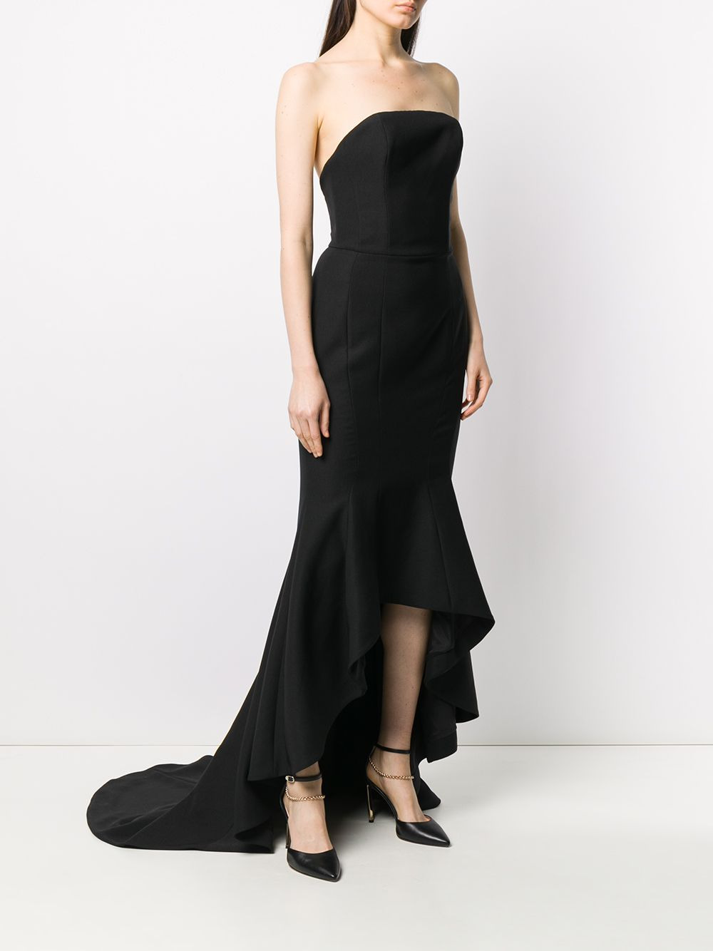 strapless design gown - 3