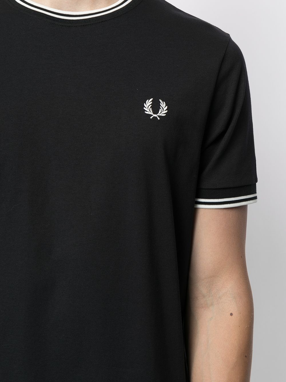 logo-embroidered cotton T-shirt - 5