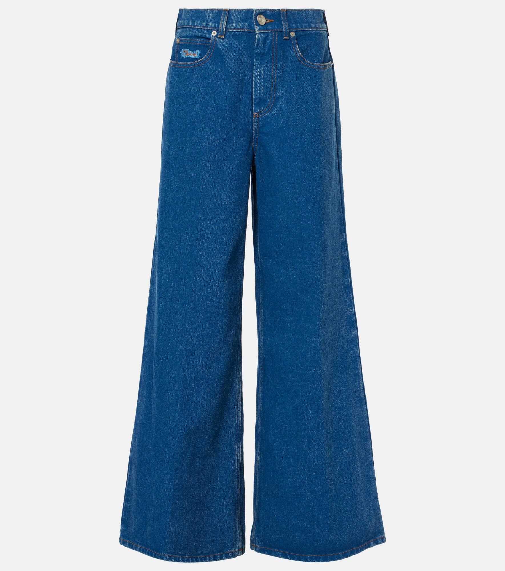 Logo wide-leg jeans - 1