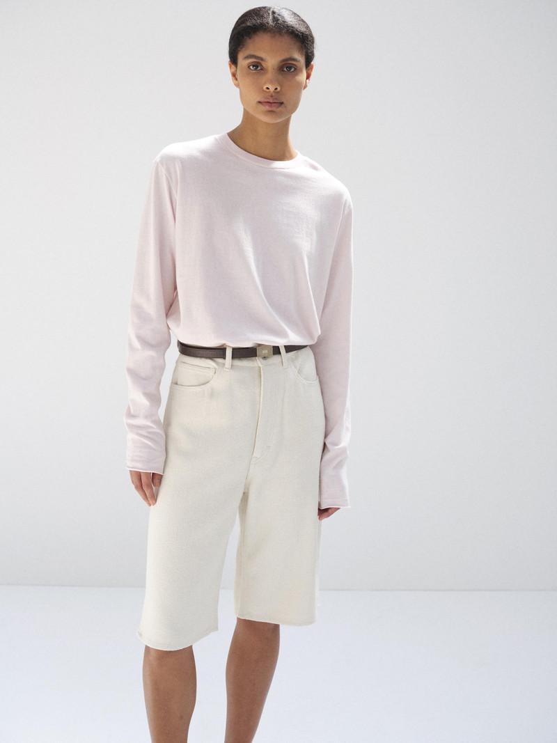 AURALEE BRUSHED ORGANIC COTTON JERSEY L/S TEE outlook