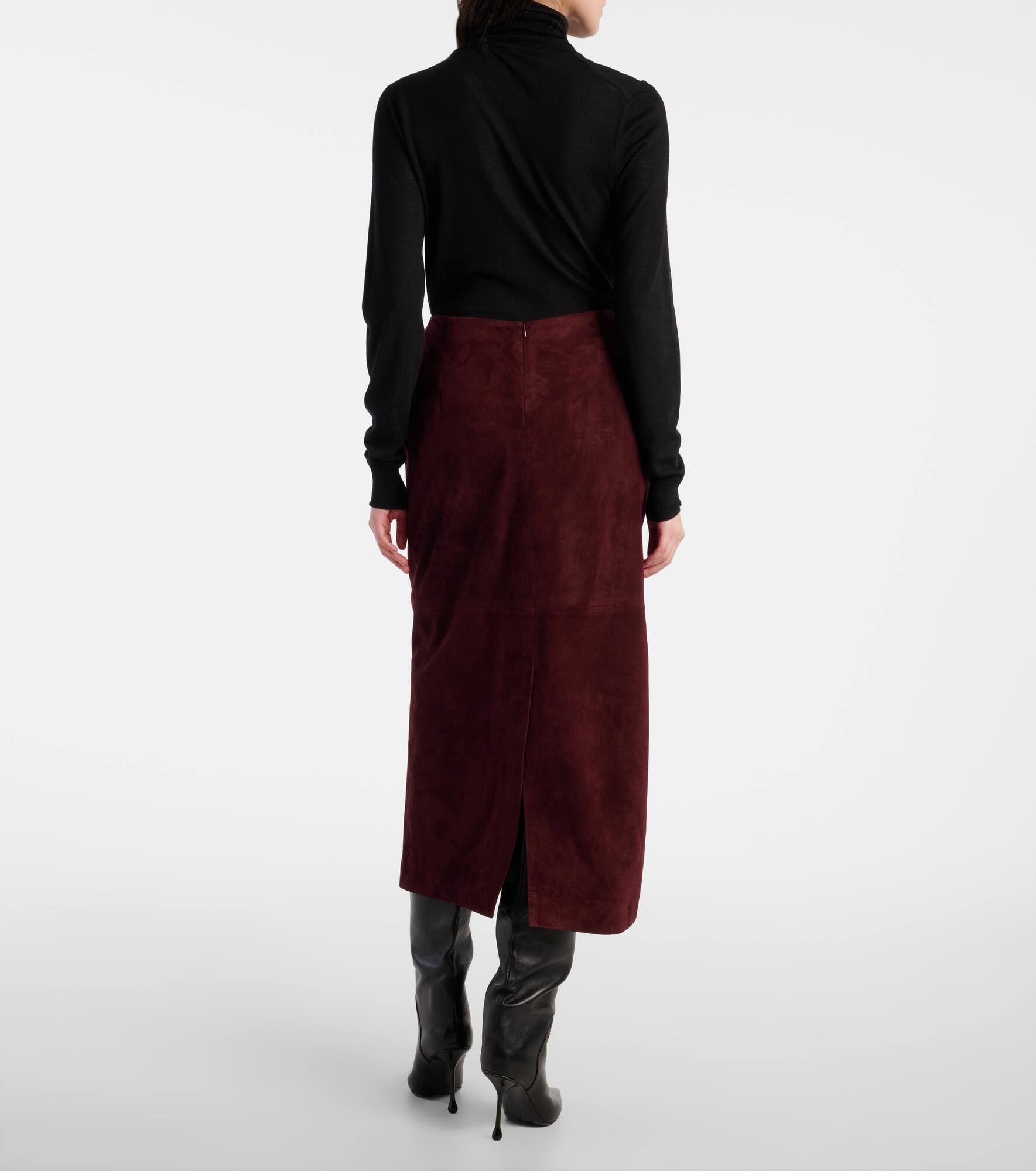 Selly suede midi skirt - 3
