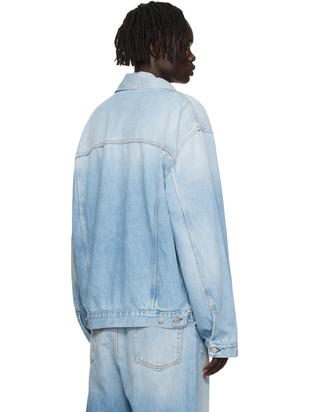 Blue Faded Denim Jacket - 3