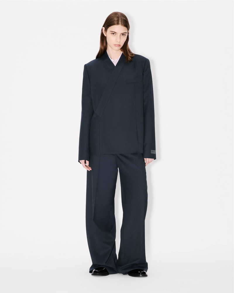 'KENZO Weave' kimono blazer in wool jacquard 3