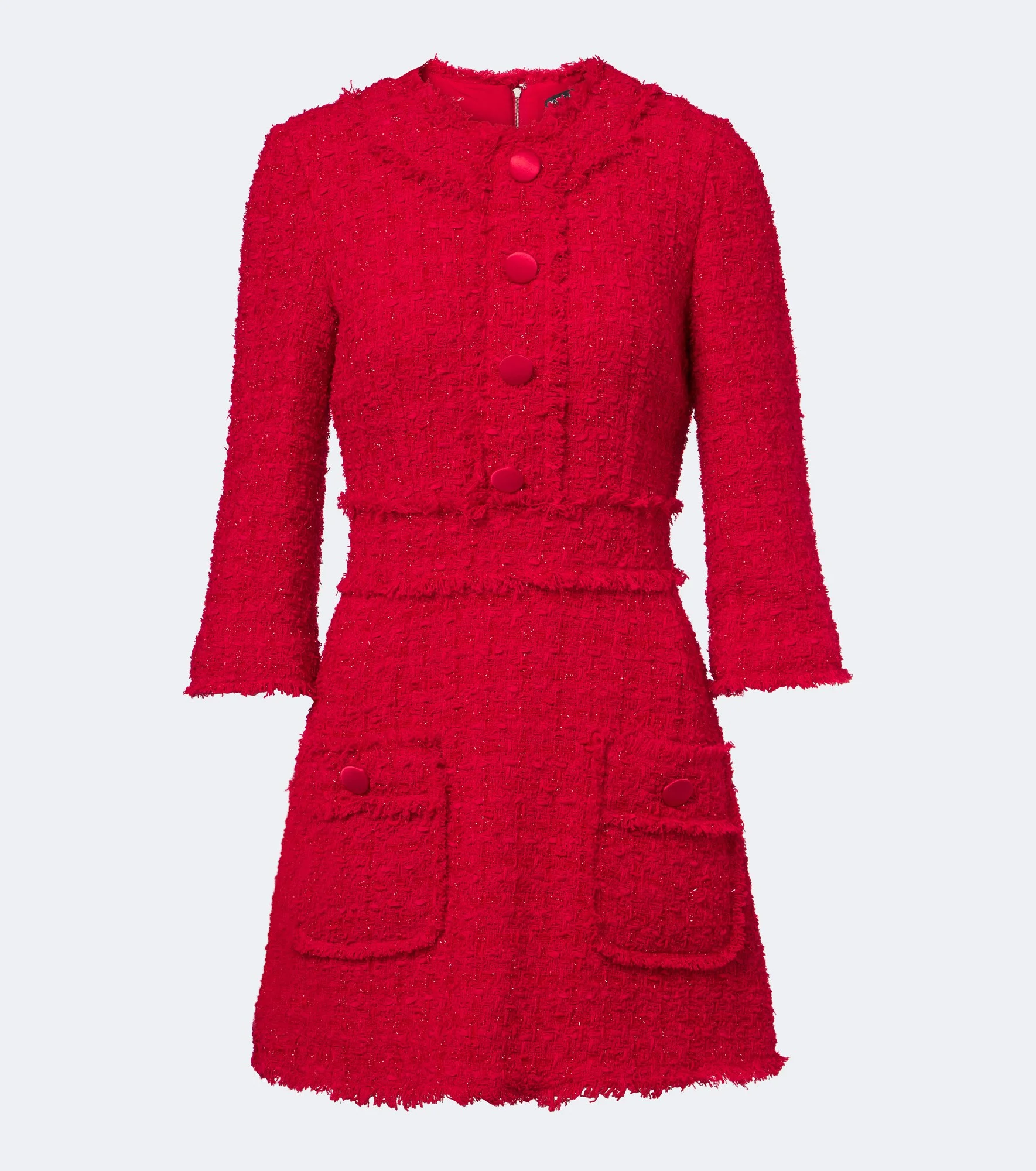 Cotton-blend bouclé minidress - 1