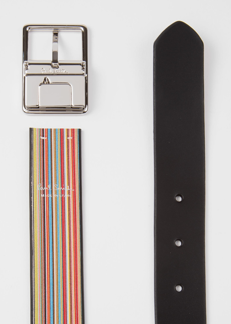 'Signature Stripe' Reversible Belt 6