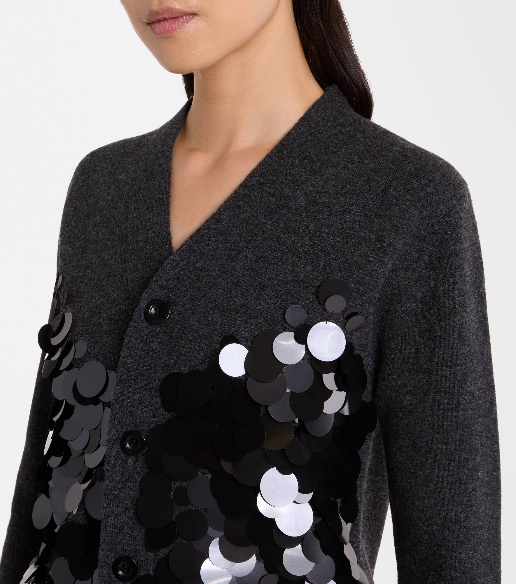 Sequined wool cardigan - 4