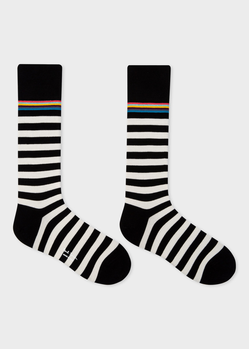 Paul Smith Black Polka Dot & Stripe Socks Two Pack outlook