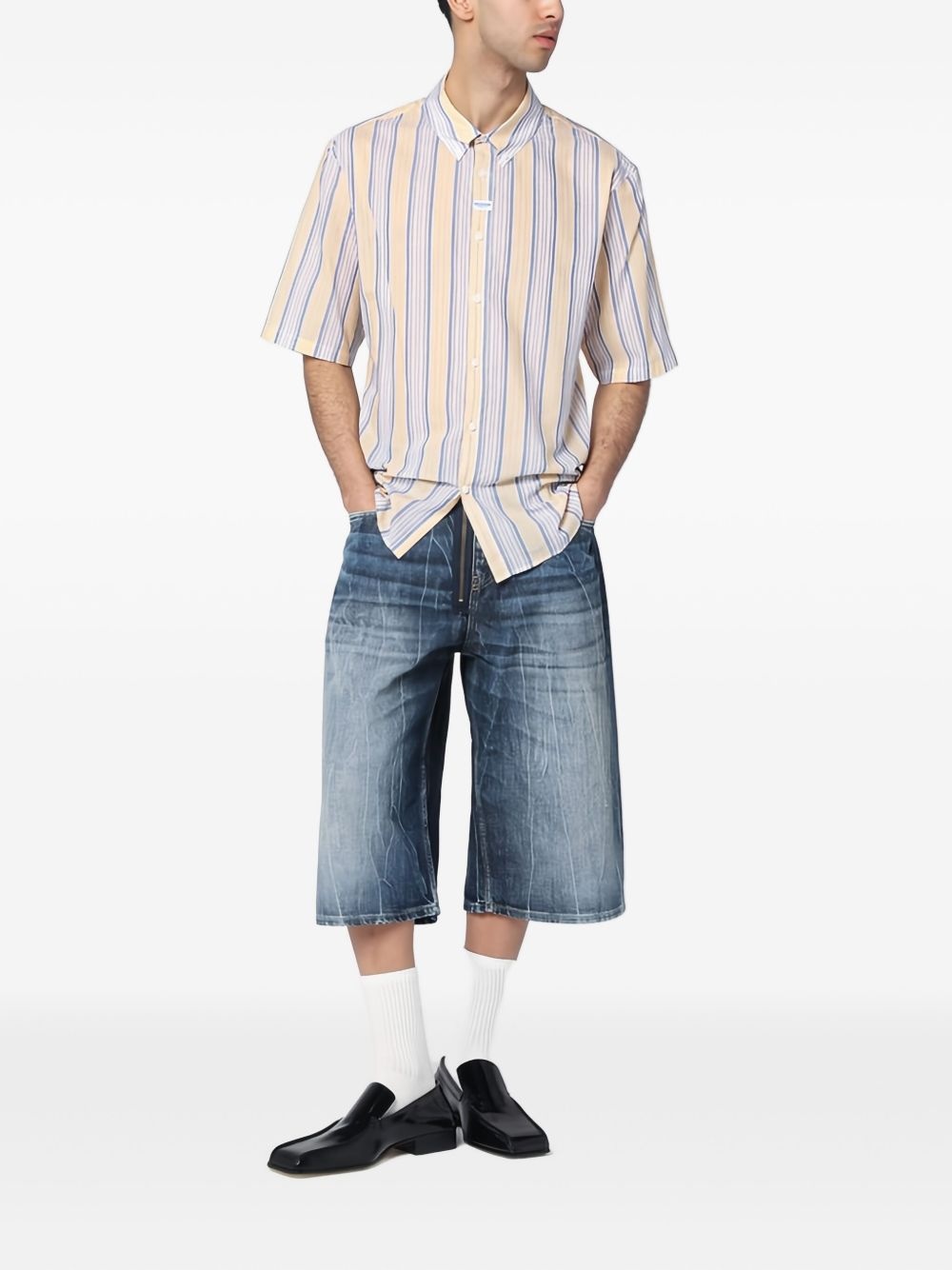 striped short-sleeve shirt - 2