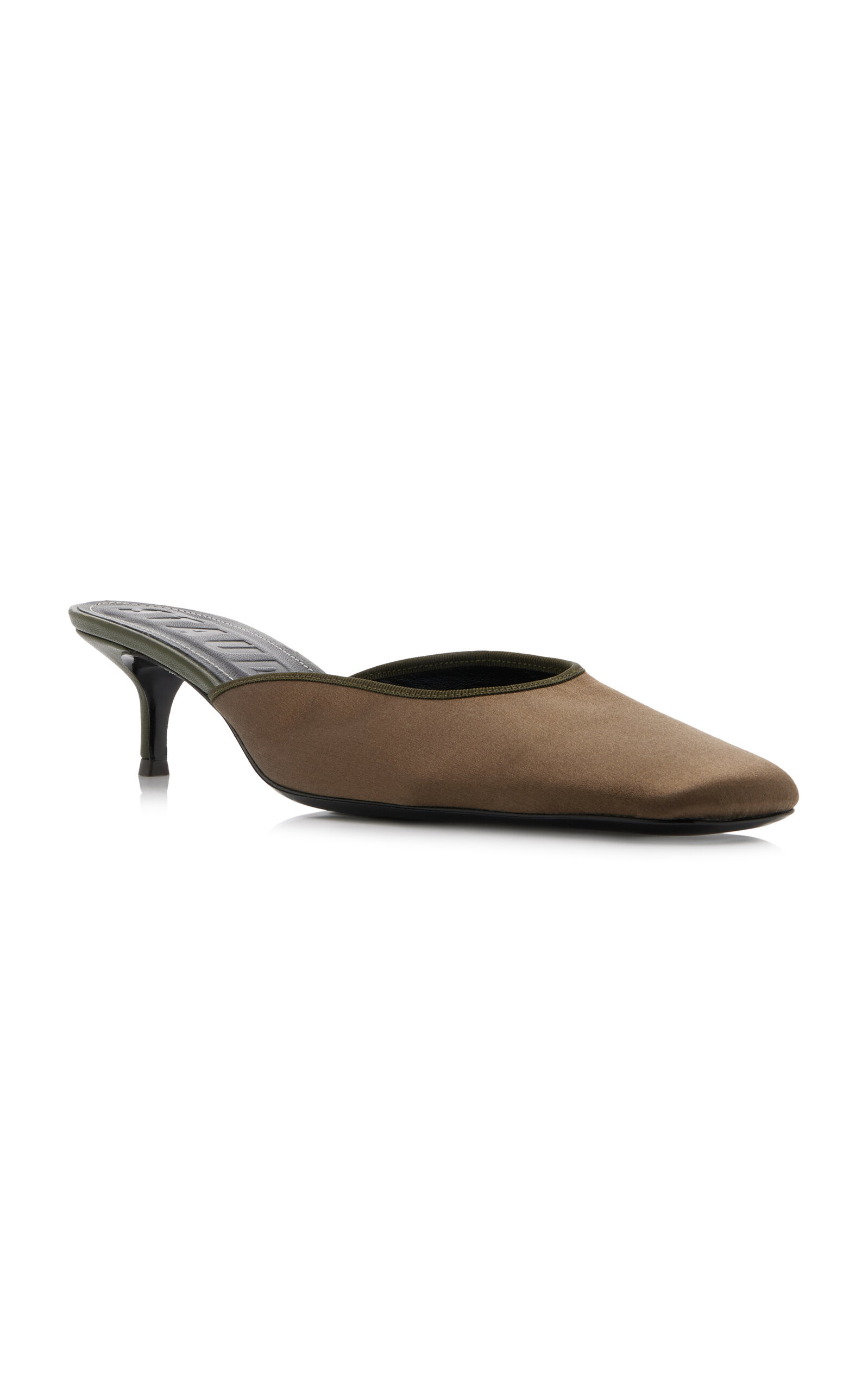 Otto Satin Mules green - 4