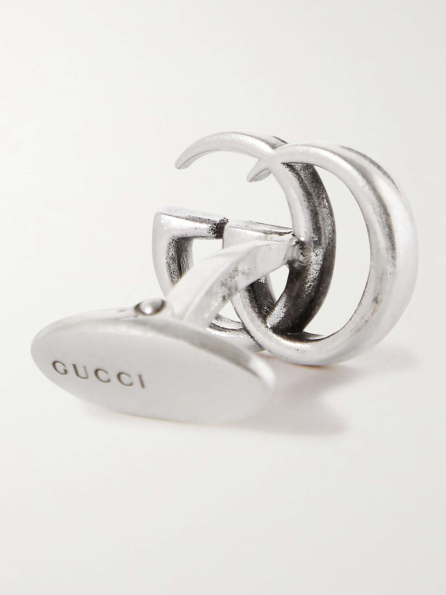 Logo-Detailed Sterling Silver Cufflinks - 6