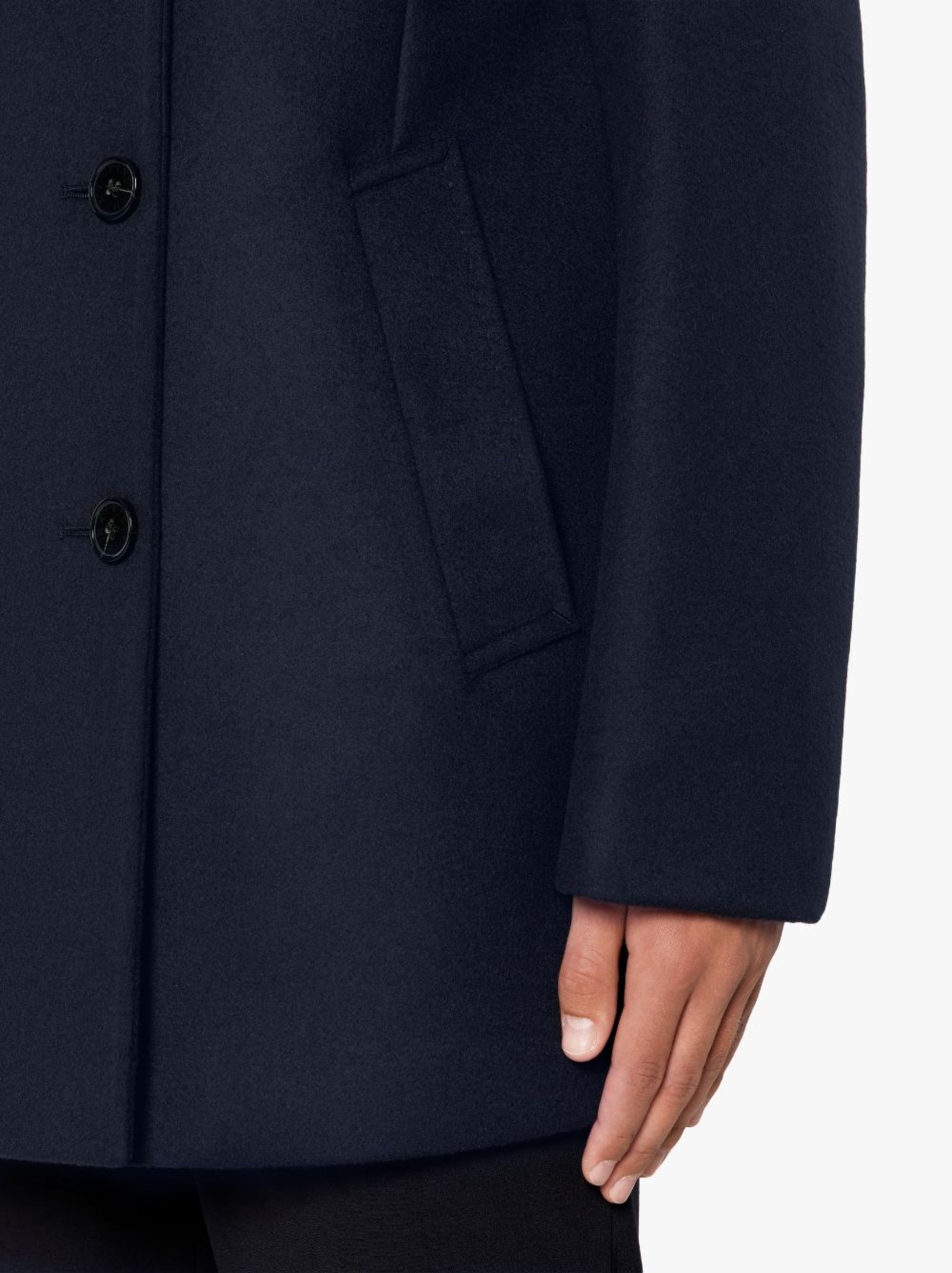 DALTON NAVY WOOL & CASHMERE PEA COAT | GM-1075F - 6