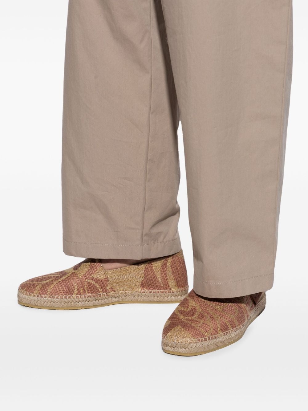 paisley-print linen espadrilles - 6