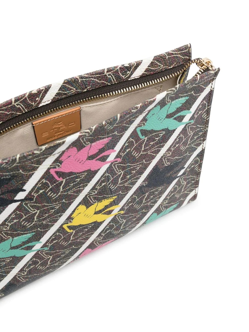 Pegasus-print clutch bag - 5