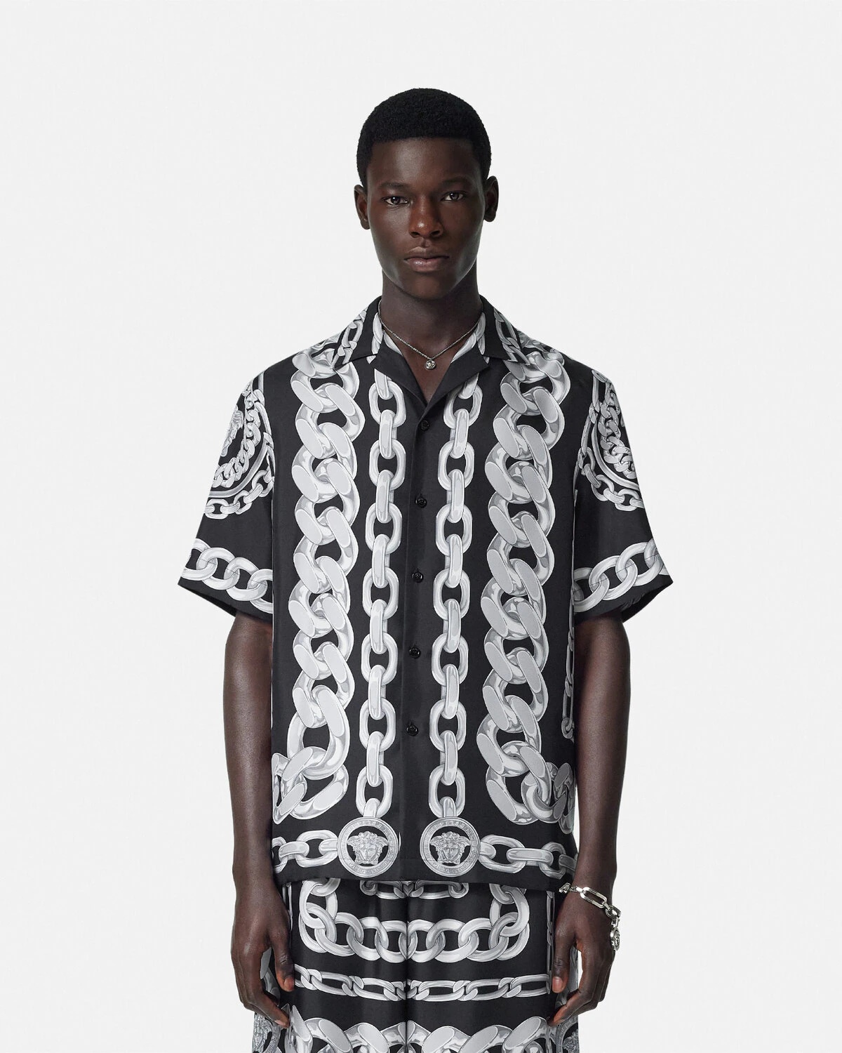 Medusa Chains Silk Shirt - 4