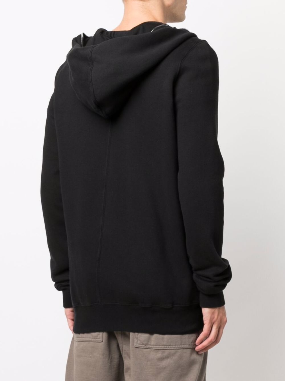 zipped cotton hoodie - 4