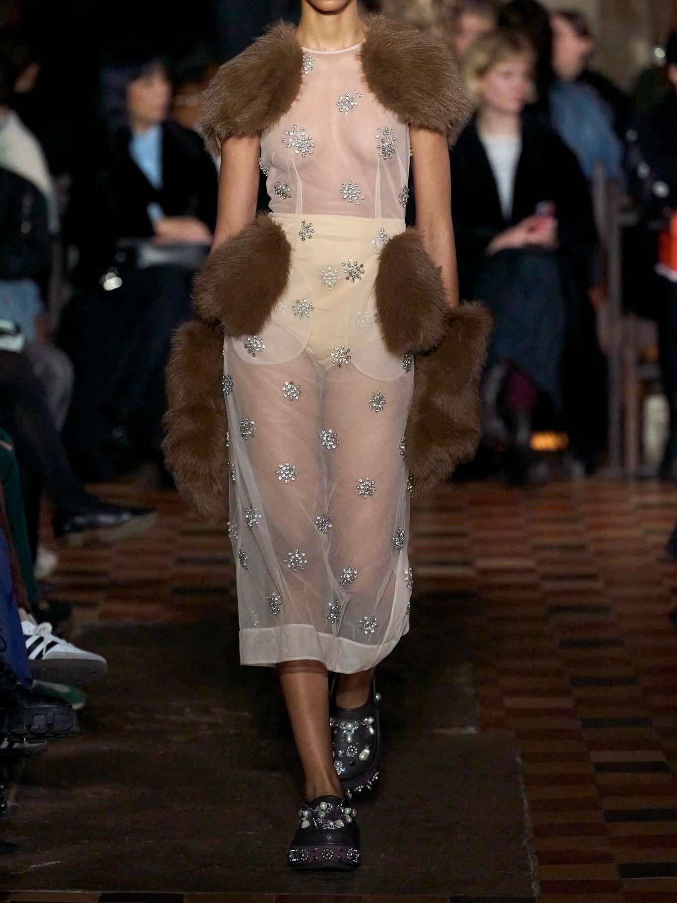 Simone Rocha Crystal-embellished tulle midi dress | REVERSIBLE