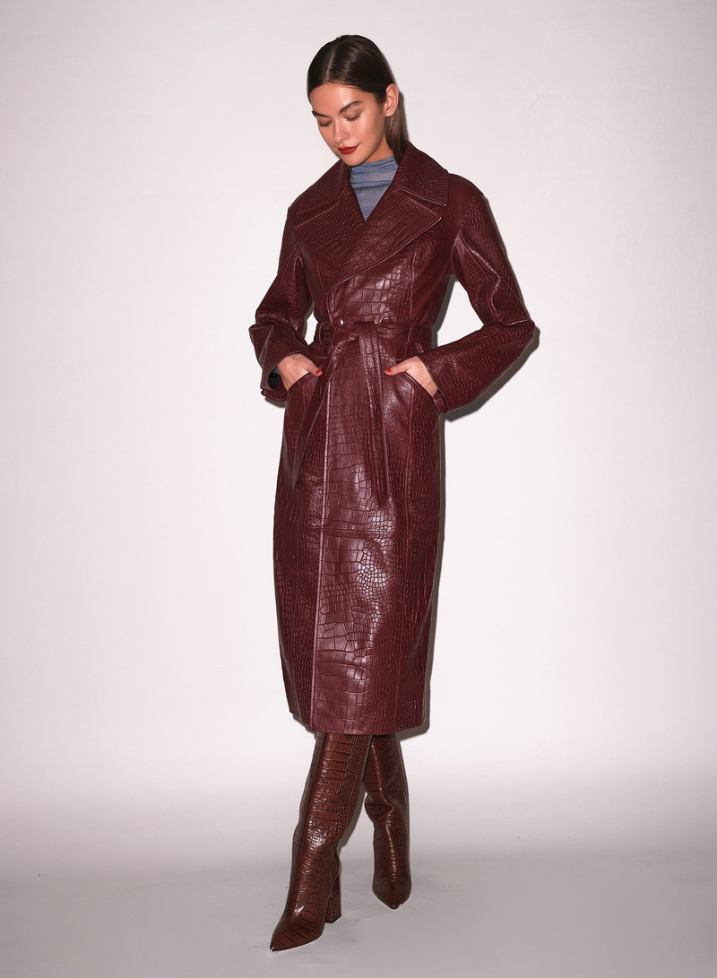 Croc Leather Trench 1