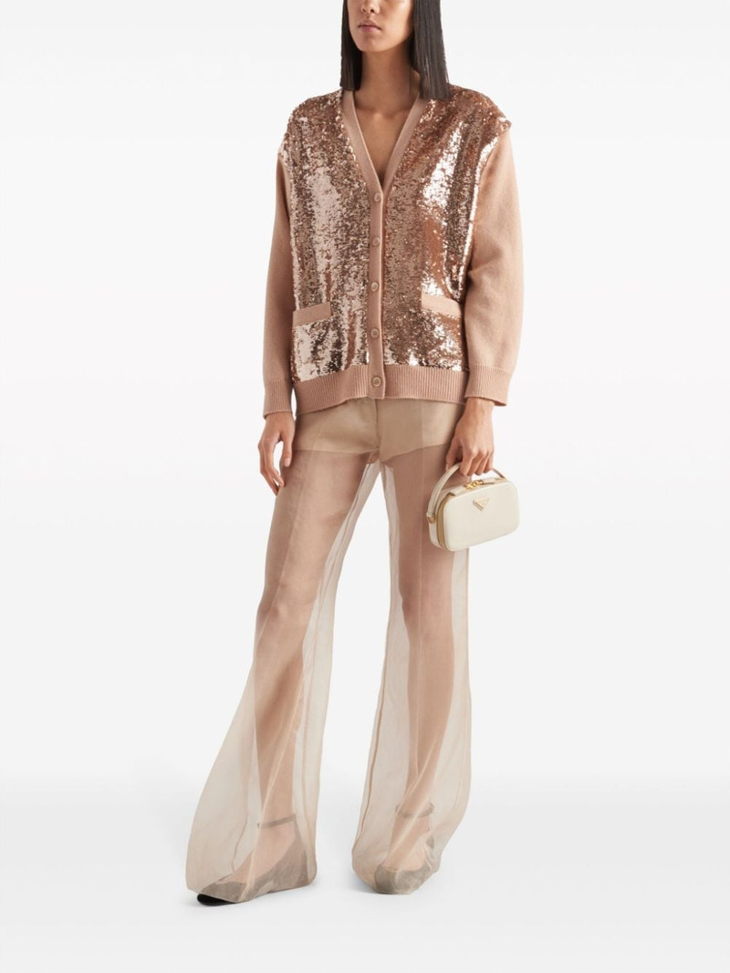 Prada sequinned cashmere cardigan outlook